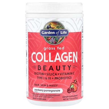 Клюква Garden of Life Grass Fed Collagen Beauty, вкус Cranberry Pomegranate, 270 г