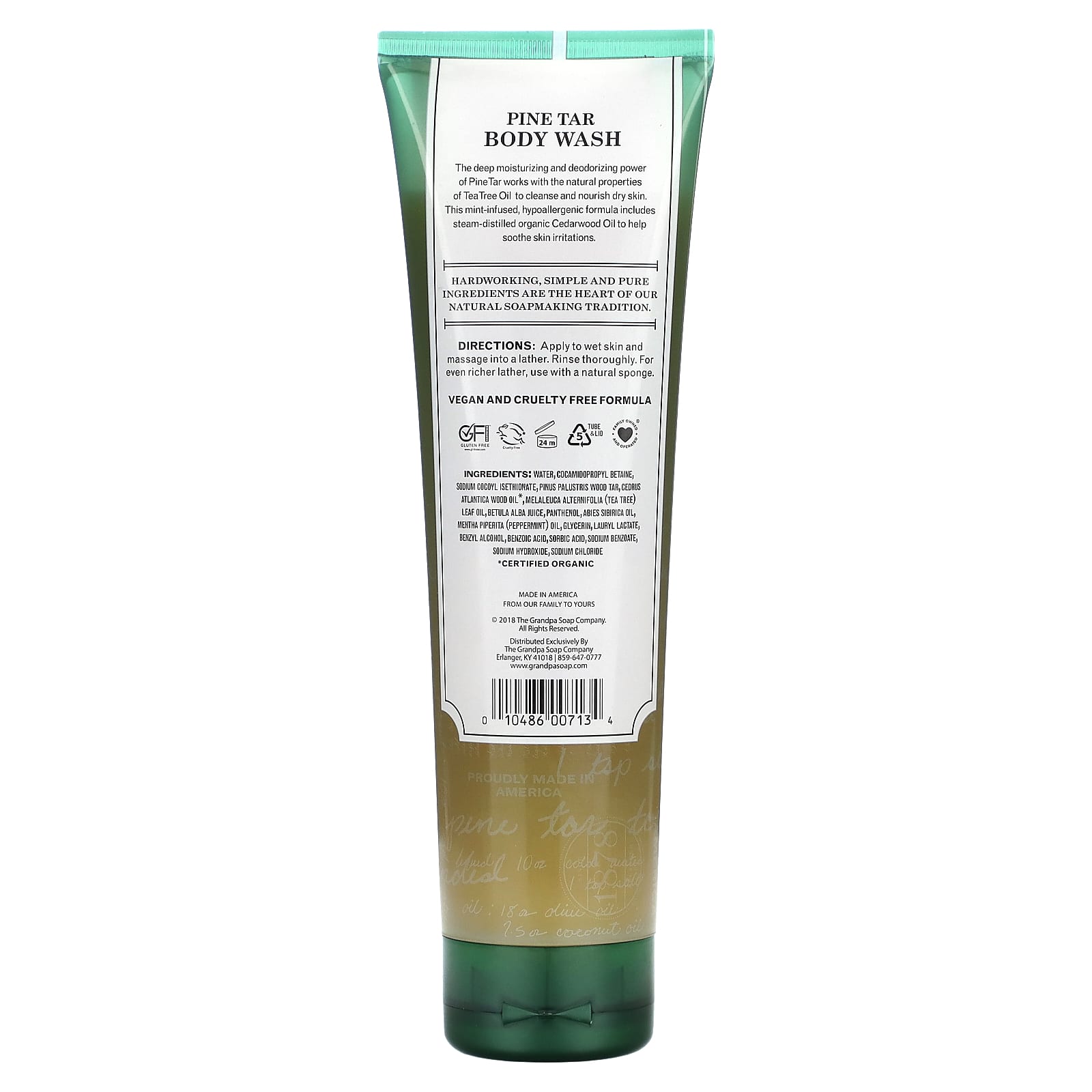 Гель для душа The Grandpa Soap Co. Pine Tar Skin Therapy, 280 мл — фото 2