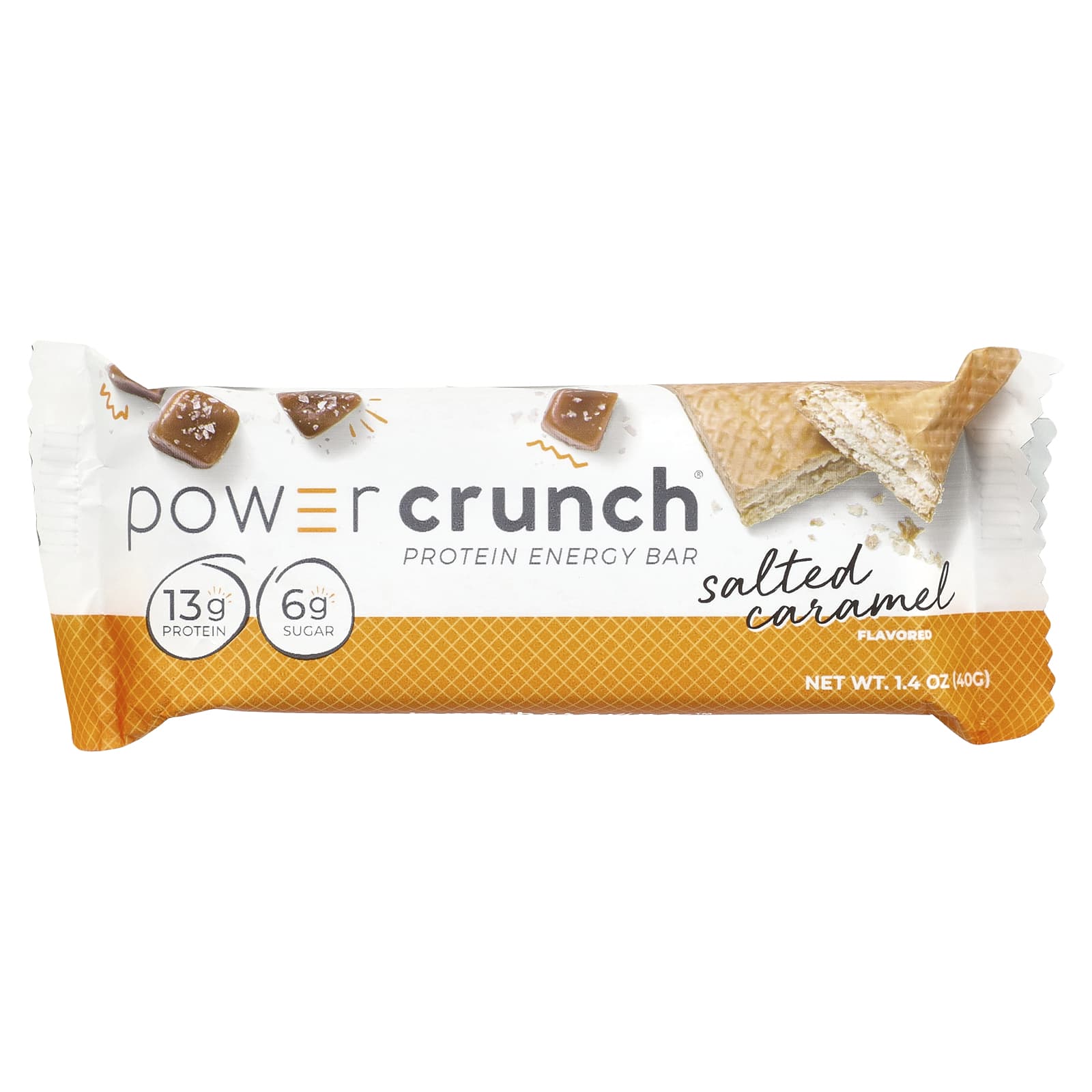 Протеин BNRG Power Crunch® Energy Bar Salted Caramel, 40 г, 12 шт., батончик — фото 3