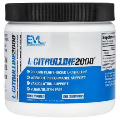 L-цитруллин EVLution Nutrition L-Citrulline 2000, без вкуса, 200 г