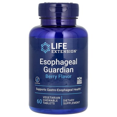 Комплекс Esophageal Guardian Life Extension 60 Vegetarian, вкус Berry, жевательные таблетки