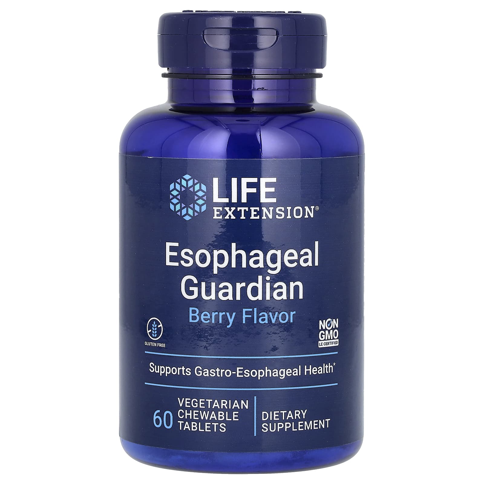 Комплекс Esophageal Guardian Life Extension 60 Vegetarian, вкус Berry, жевательные таблетки