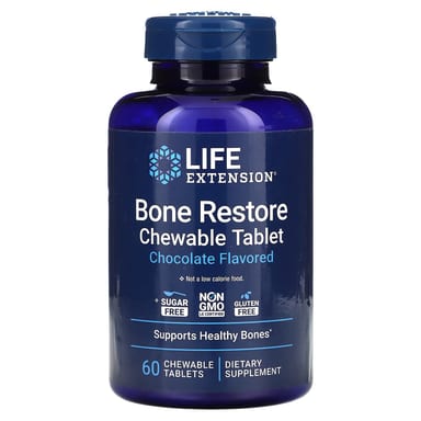 Шоколад Life Extension Bone Restore, вкус Chocolate, 60 жевательных таблеток