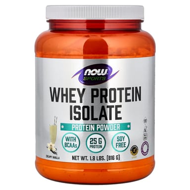 Сывороточный протеин NOW Foods Sports Isolate, вкус Creamy Vanilla, 816 г