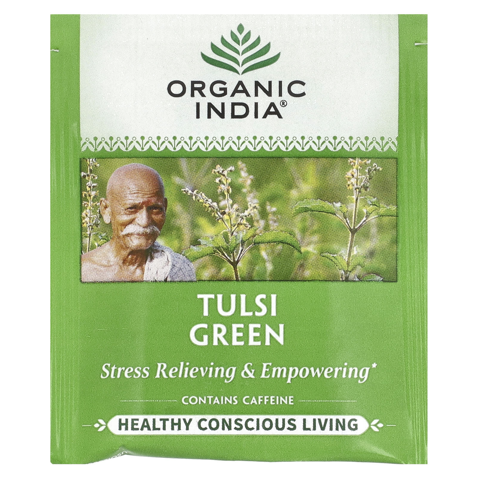 Зеленый чай Organic India Tulsi, оттенок 18 Infusion Bags, 34.2 г — фото 3