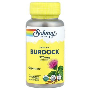 Лопух Solaray Organic, 485 мг, капсулы