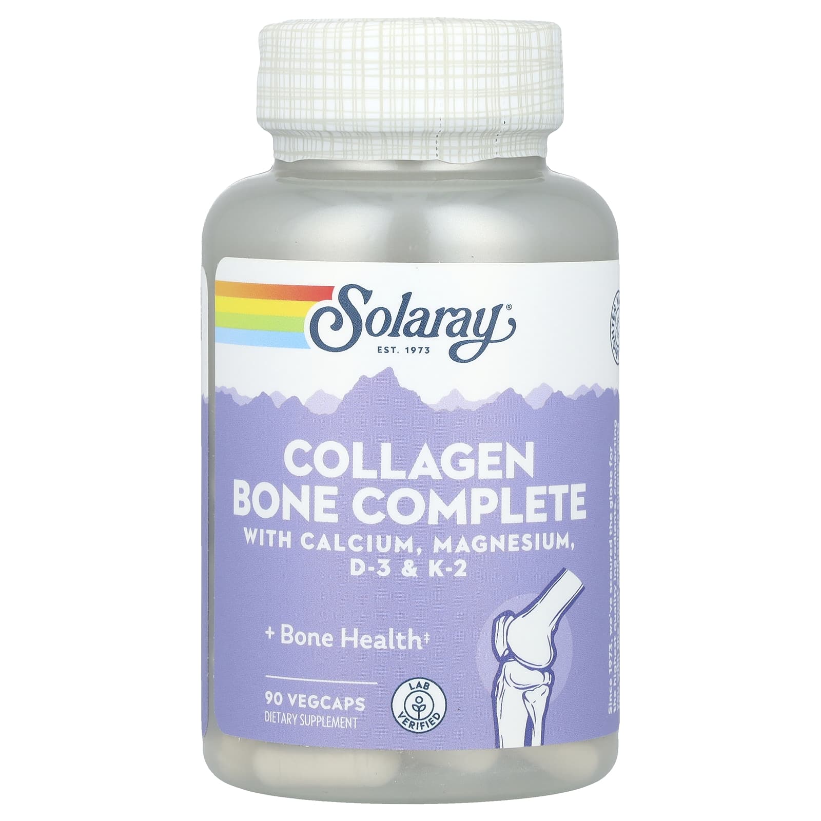 Коллаген Solaray Bone Complete, 90 растительных капсул