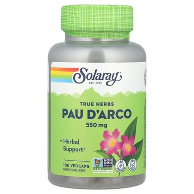 Пау д’арко Solaray True Herbs, 550 мг, 100 растительных капсул