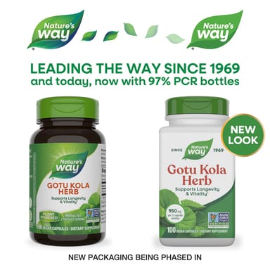 Готу кола Nature's Way Gotu Kola Herb, 475 мг, 100 растительных капсул