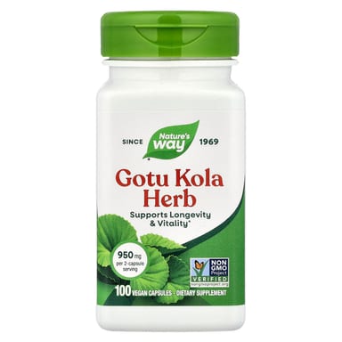 Готу кола Nature's Way Gotu Kola Herb, 475 мг, 100 растительных капсул