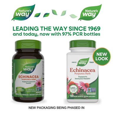 Эхинацея Nature's Way Purpurea Herb, 0.4 мг, 100 растительных капсул