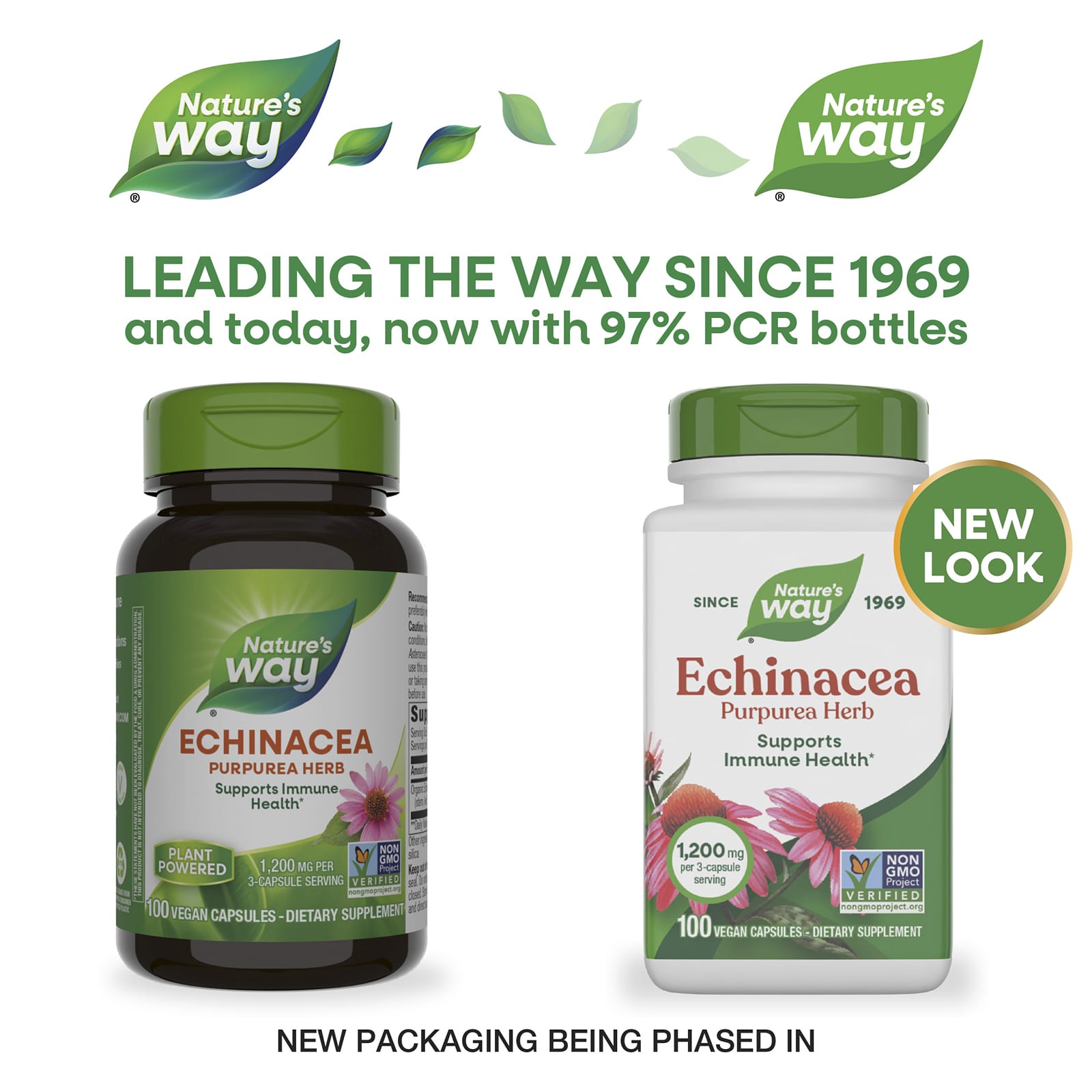 Эхинацея Nature's Way Purpurea Herb, 0.4 мг, 100 растительных капсул