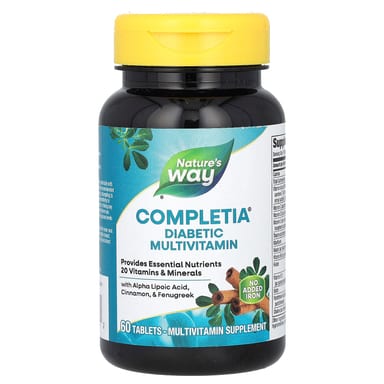 Мультивитамины Nature's Way Completia Diabetic, 60 таблеток