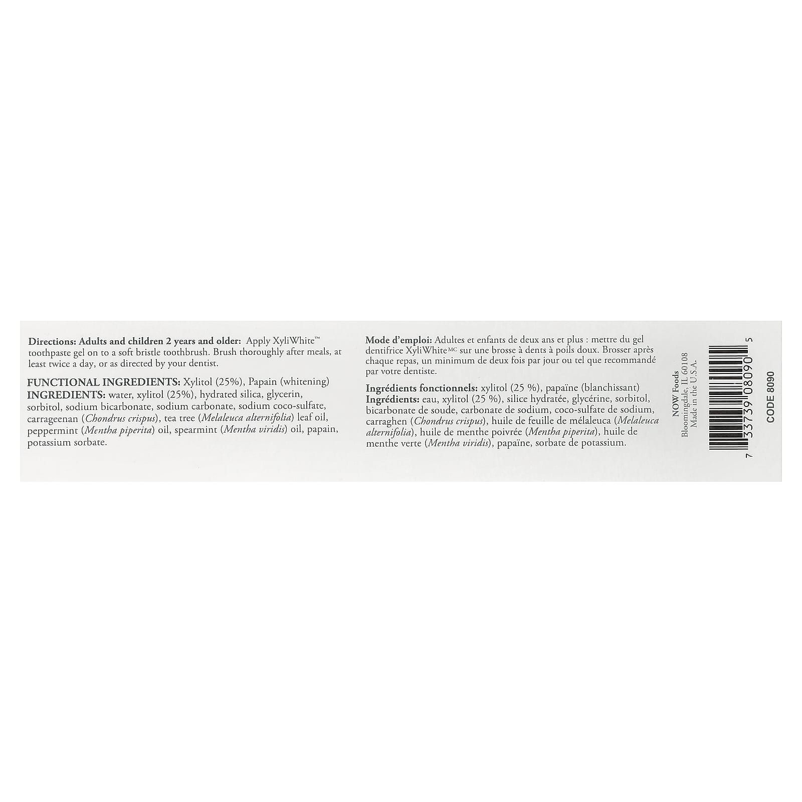 Зубная паста NOW Foods Solutions XyliWhite™ Gel, оттенок Refreshmint, 181 г, гель — фото 3