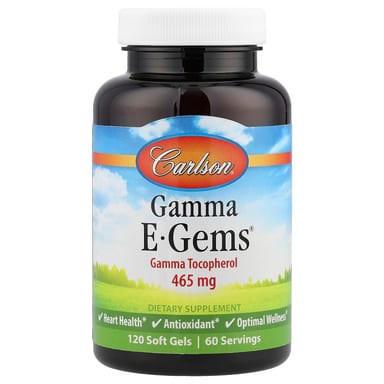 Витамин E E-Gems Carlson Gamma E-Gems®, 465 мг, 120 мягких капсул