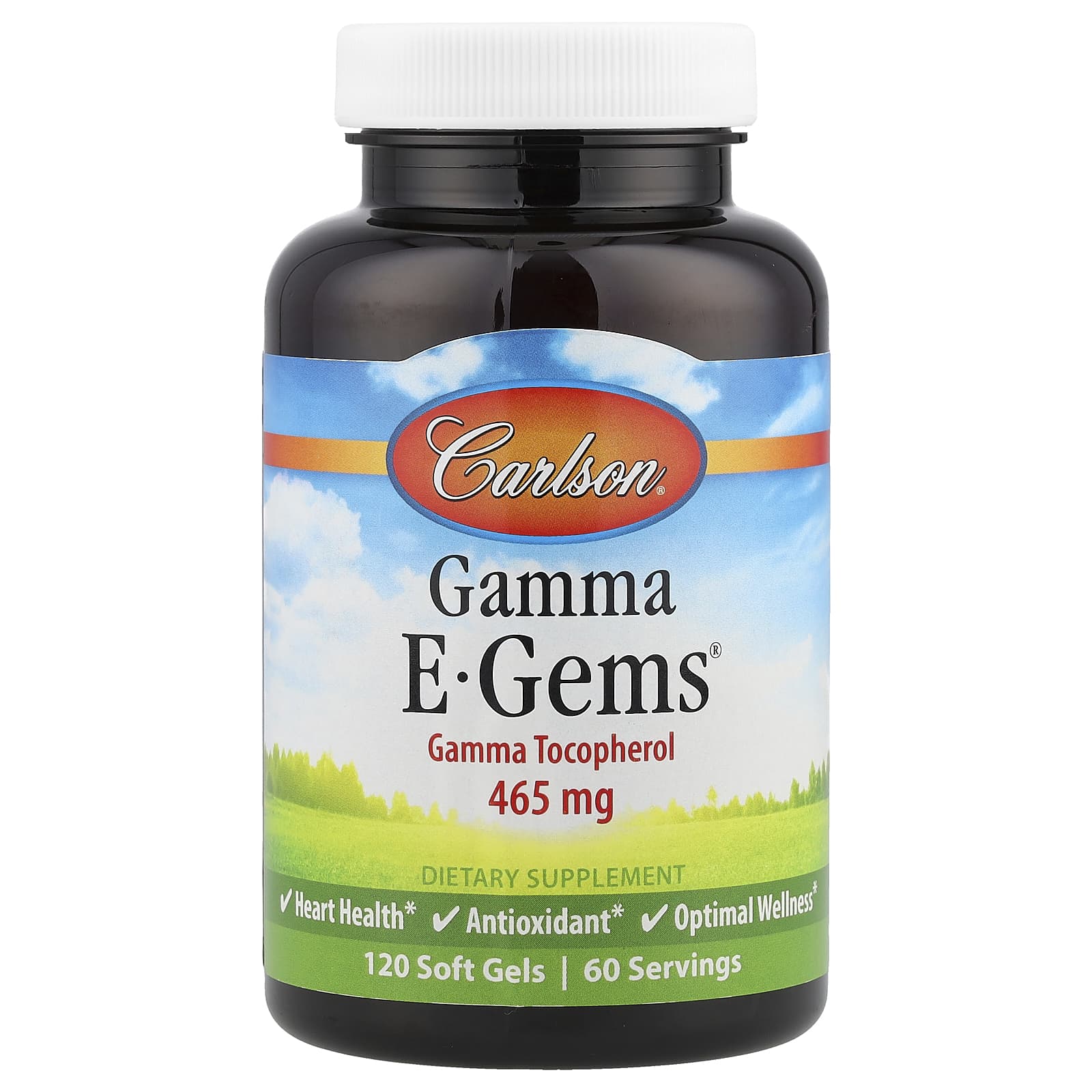 Витамин E E-Gems Carlson Gamma E-Gems®, 465 мг, 120 мягких капсул