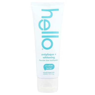 Зубная паста Hello Antiplaque Whitening Fluoride Free Natural Peppermint, 133 г