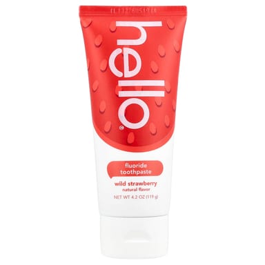 Детская зубная паста Hello Fluoride Wild Strawberry, для детей от 2 лет, 119 г