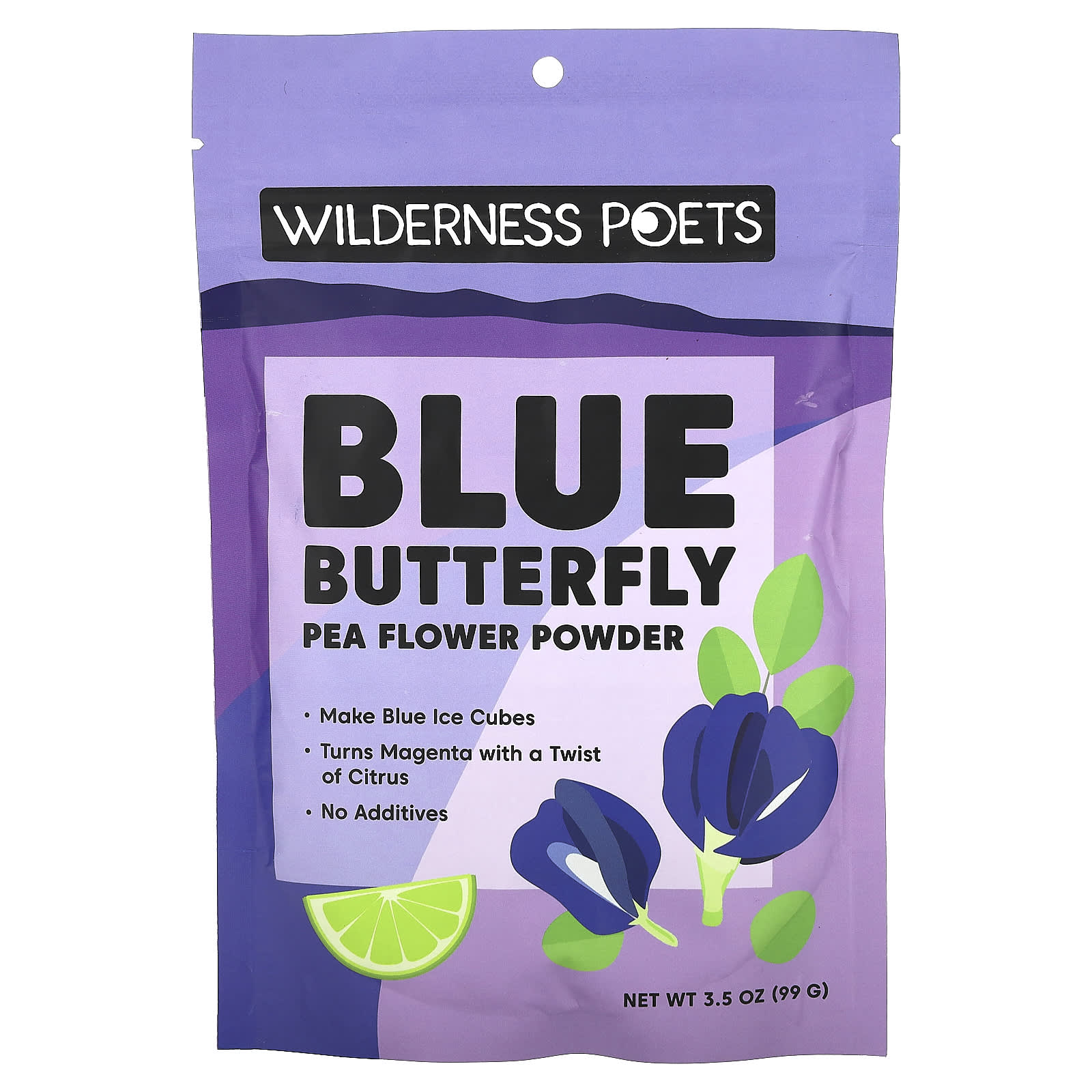 Порошок Wilderness Poets Blue Butterfly Pea Flower, 99 г