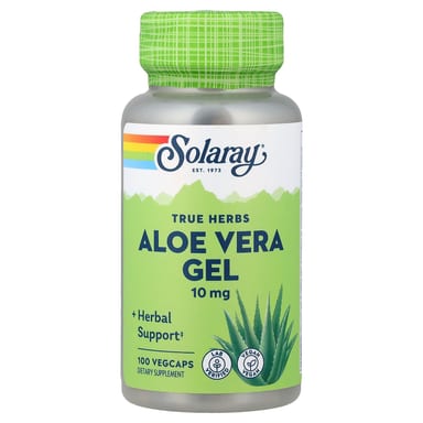 Гель алоэ вера Solaray True Herbs, 100 растительных капсул