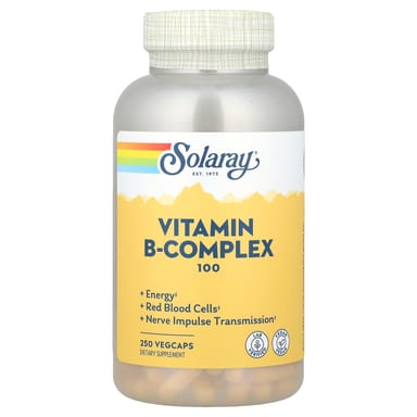 Комплекс витаминов B Solaray Vitamin B-Complex 100, 250 растительных капсул