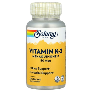 Витамин K Solaray -2 Menaquinone-7, 50 мкг, 60 растительных капсул