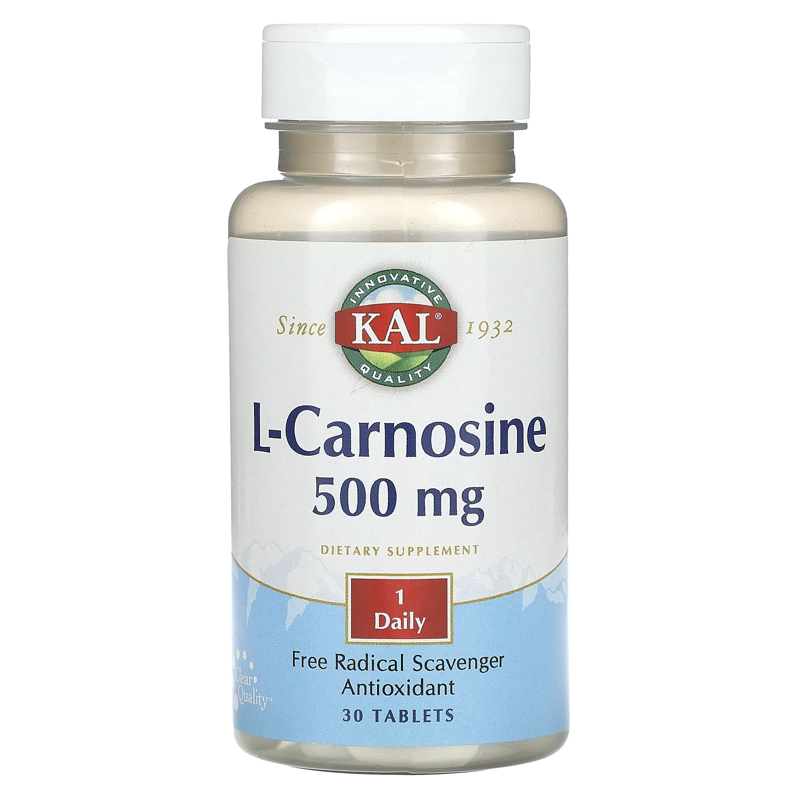 L-карнозин KAL L-Carnosine, 500 мг, 30 таблеток
