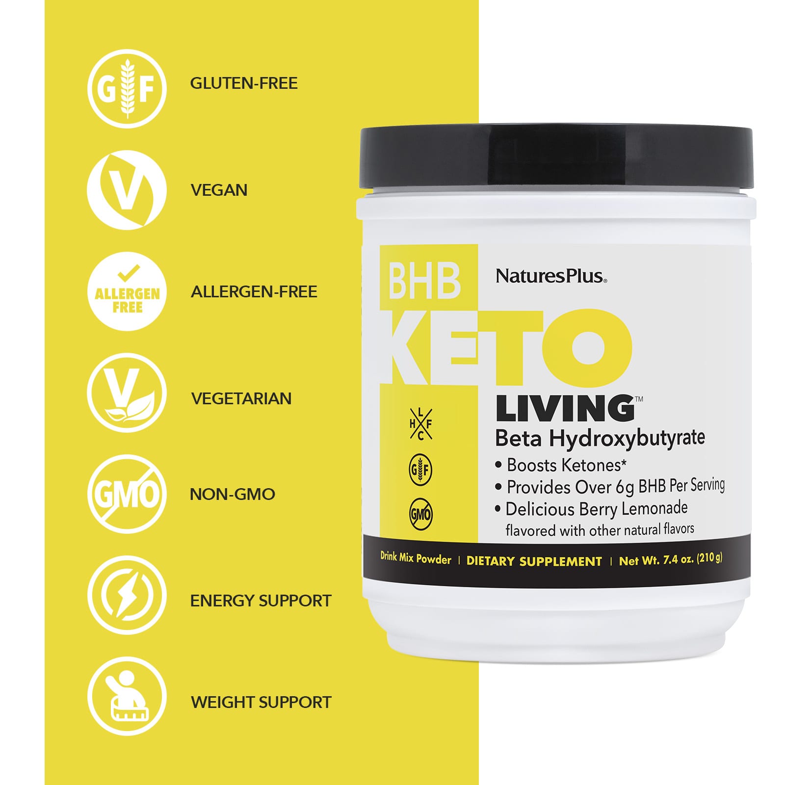 BHB Keto Living™, Вкусный ягодный лимонад, 210 г — фото 3