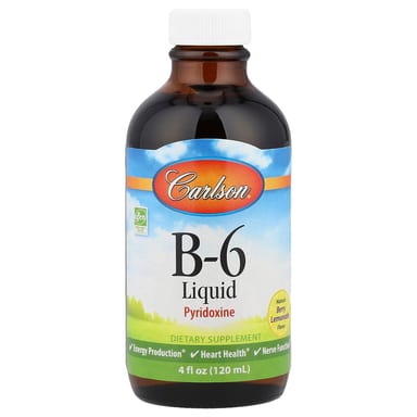Витамин B6 Carlson Liquid, вкус Natural Berry Lemonade, 120 мл, жидкая форма