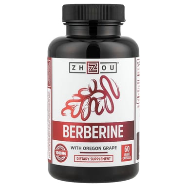 Берберин Zhou Nutrition, вкус Berberine with Oregon Grape, 60 растительных капсул