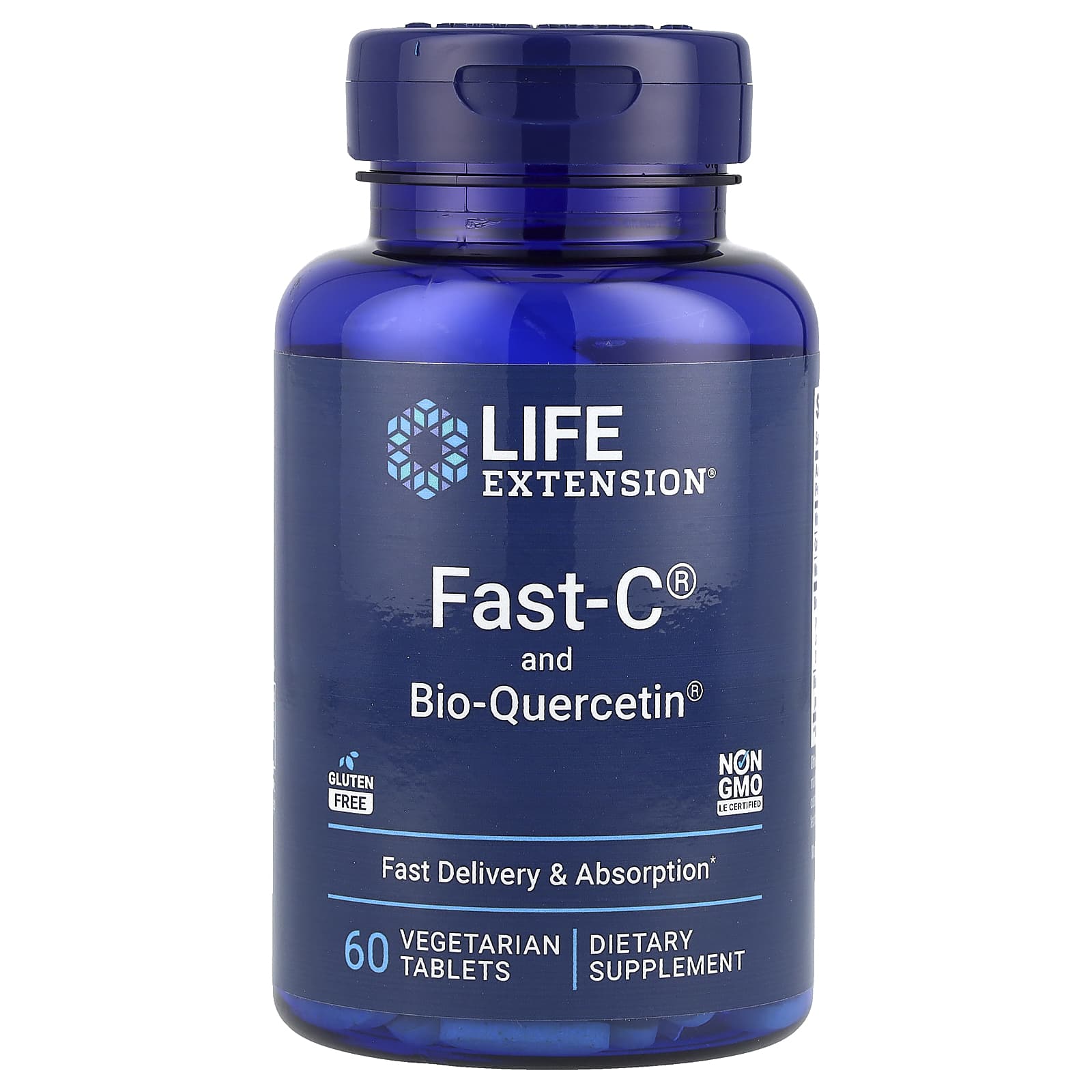 Кверцетин Life Extension Fast-C® and Bio-®, 60 растительных таблеток