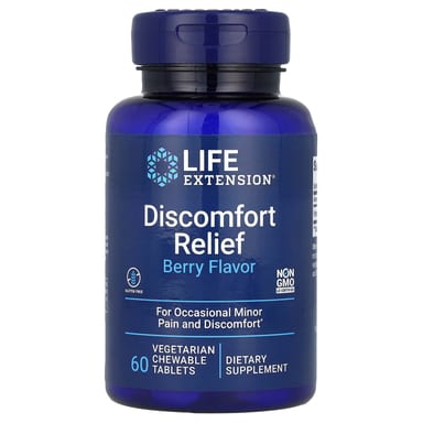 Обезболивающее Life Extension, 60 жевательных вегетарианских таблеток