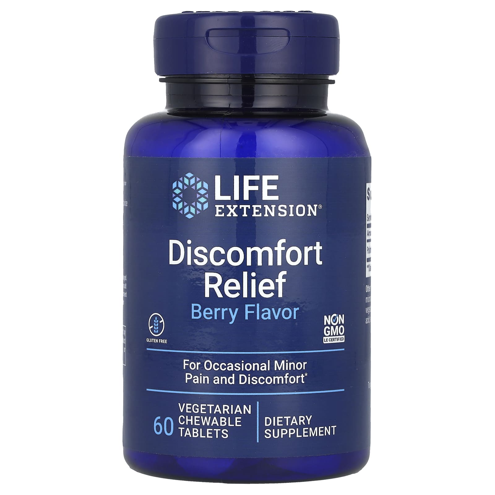 Обезболивающее Life Extension, 60 жевательных вегетарианских таблеток