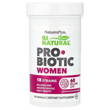 Фото товара: Пробиотик NaturesPlus GI Natural® Women, 30 капсул