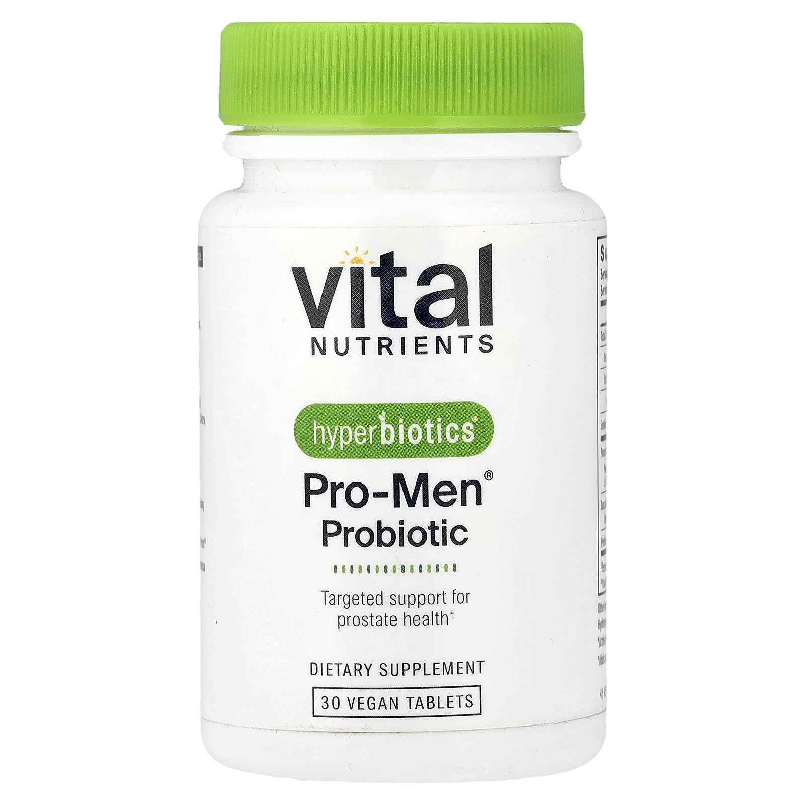 Пробиотик Vital Nutrients Hyperbiotics® Pro-Men® 30 Vegan Tablets, таблетки — фото 5