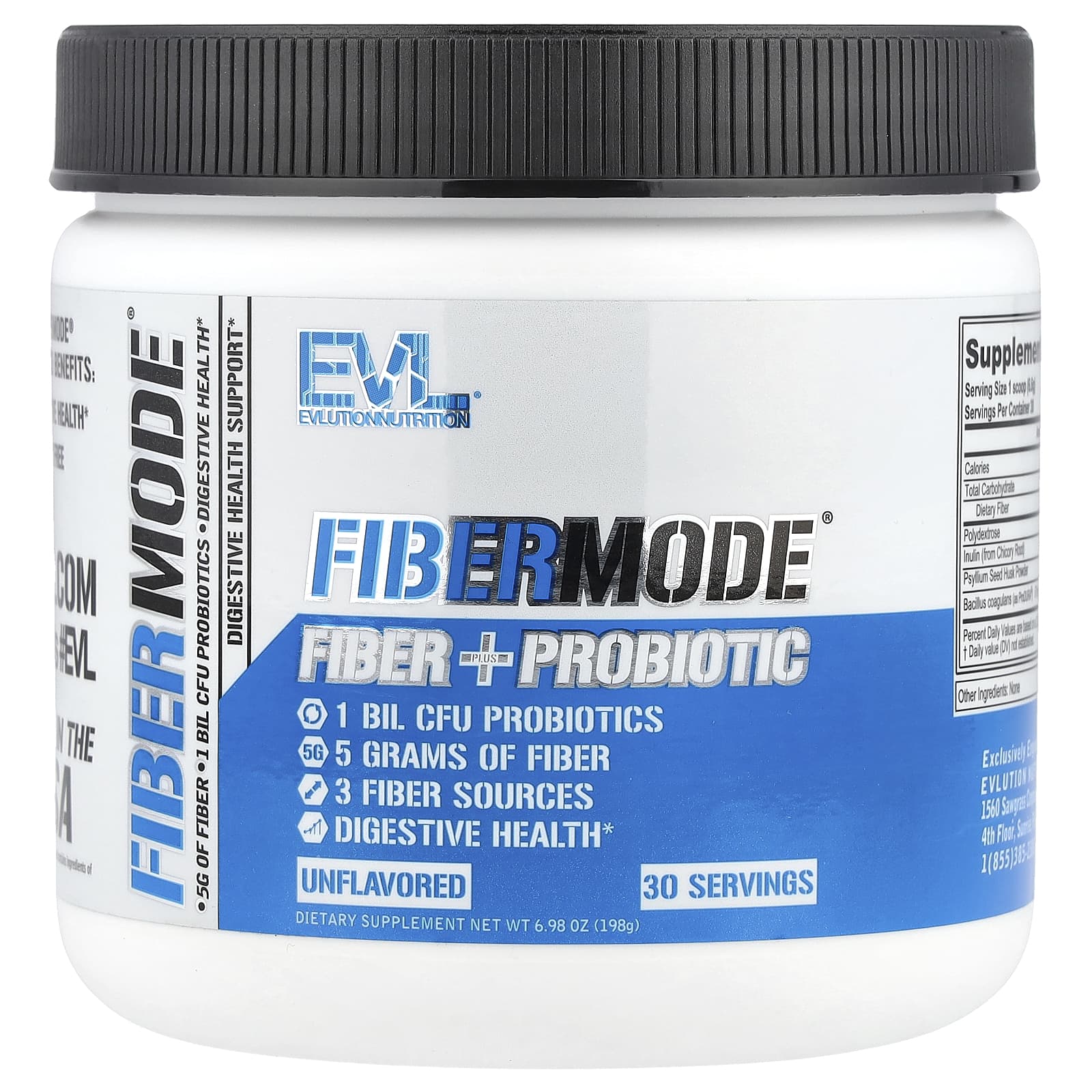Пробиотик EVLution Nutrition FiberMode® Fiber, без вкуса, 198 г — фото 4