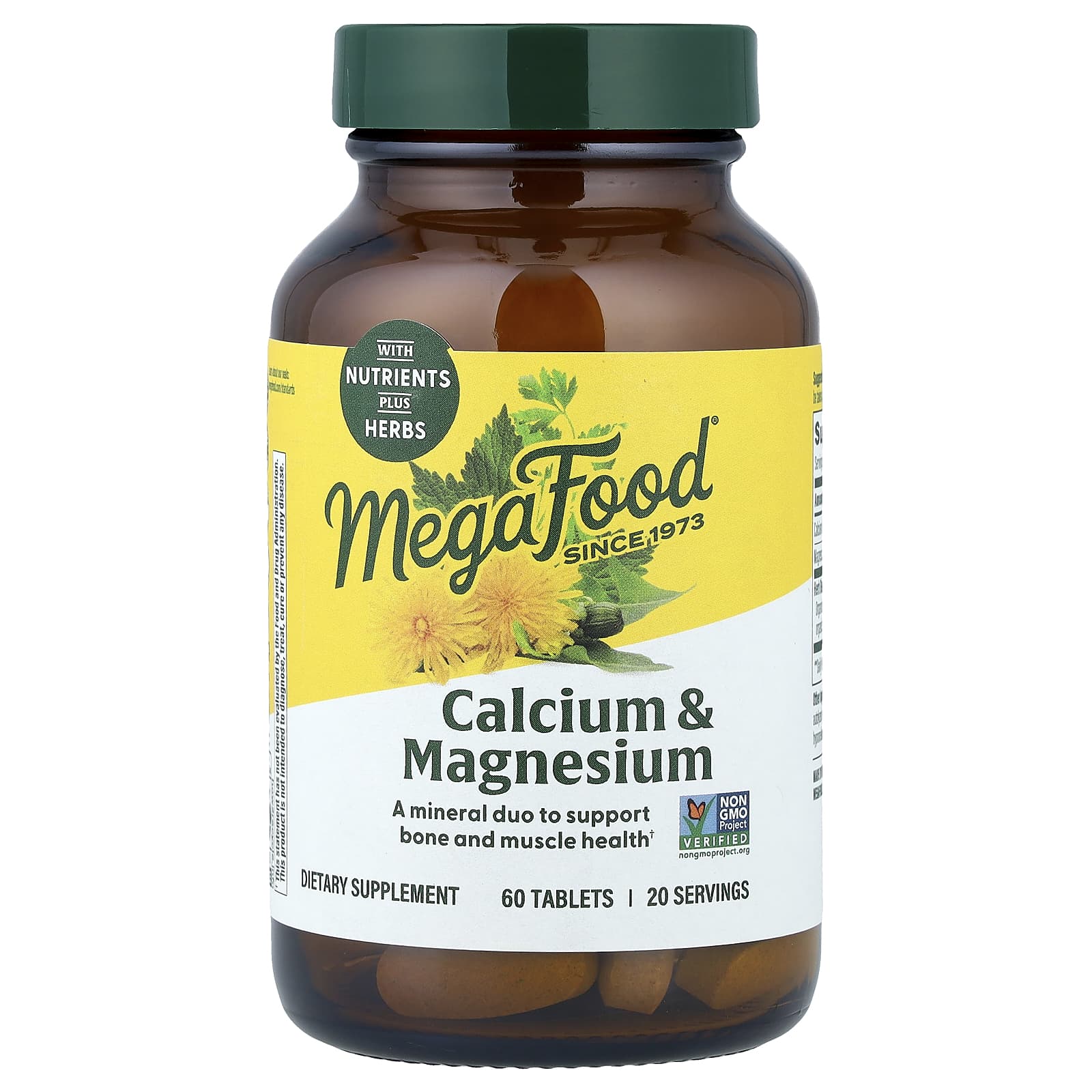 Магний MegaFood Calcium &, 60 таблеток