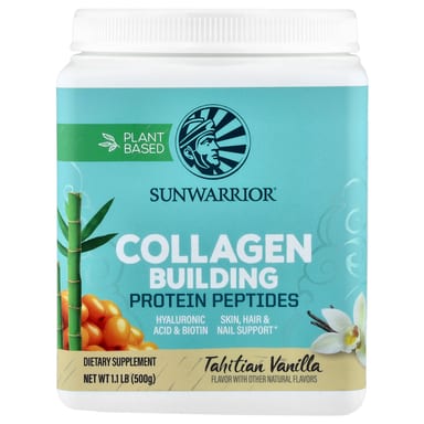 Коллаген Sunwarrior Plant-Based Building Protein Peptides, вкус Tahitian Vanilla, 500 г, 1.