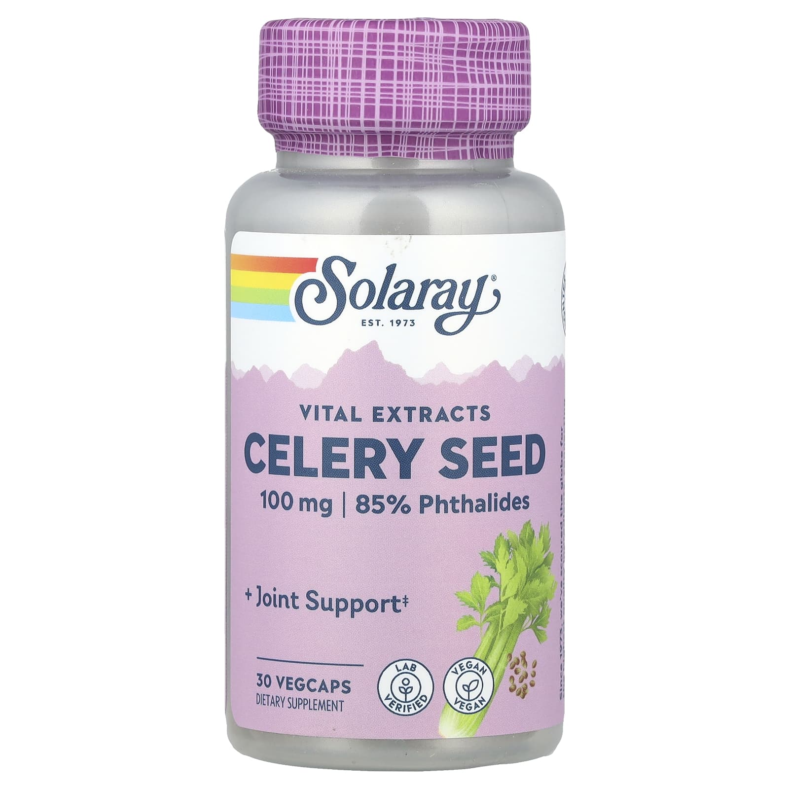 Семена сельдерея Solaray Vital Extracts, 30 растительных капсул