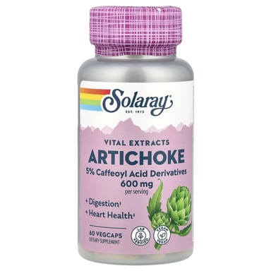Артишок Solaray Vital Extracts, 300 мг, 60 растительных капсул