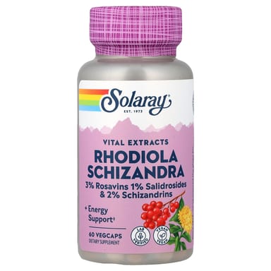 Родиола Solaray Vital Extracts Schizandra, 60 растительных капсул