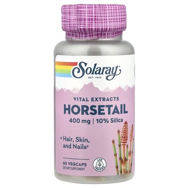 Хвощ Solaray Vital Extracts, 400 мг, 60 растительных капсул