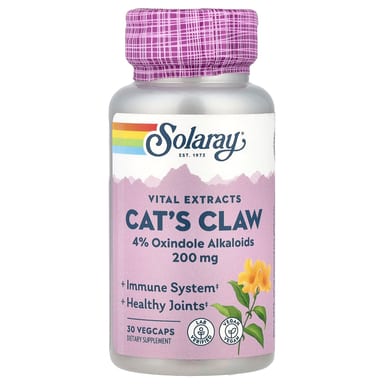 Кошачий коготь Solaray Vital Extracts, 30 растительных капсул