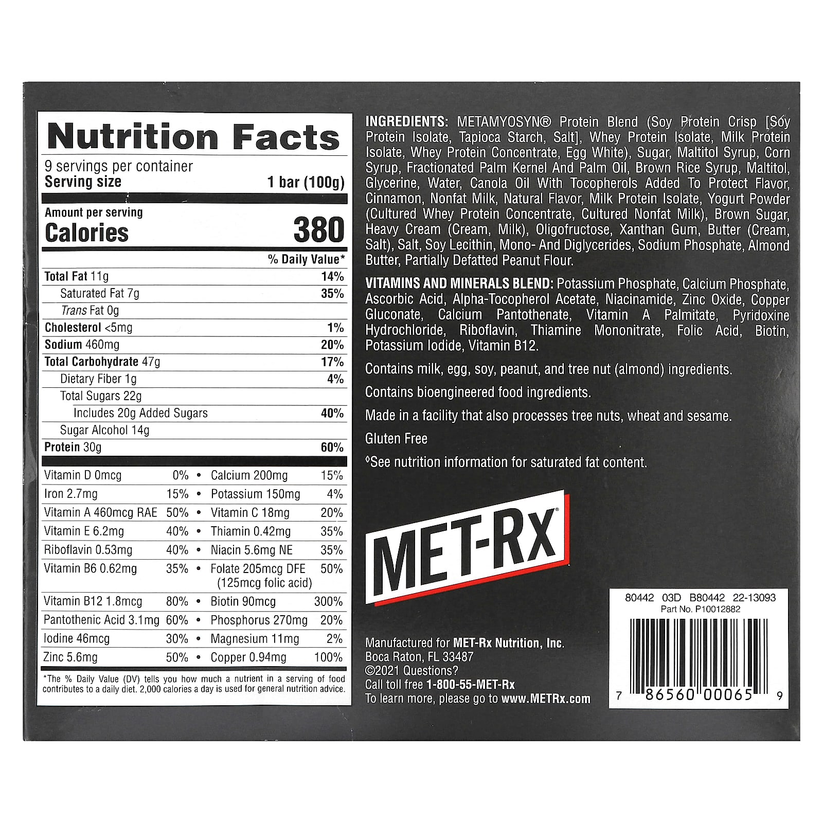 Батончик MET-Rx Big 100 Meal Replacement, вкус Vanilla Caramel Churro, 100 г, 9 шт. — фото 3