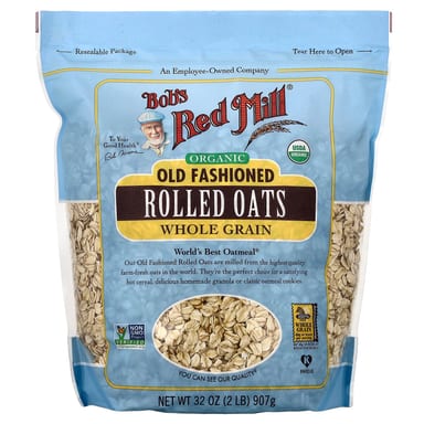 Овсяные хлопья Bob's Red Mill Organic Whole Grain, 907 г