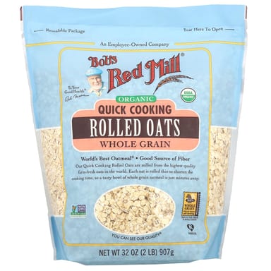 Овсяные хлопья Bob's Red Mill Organic Quick Cooking Whole Grain, 907 г