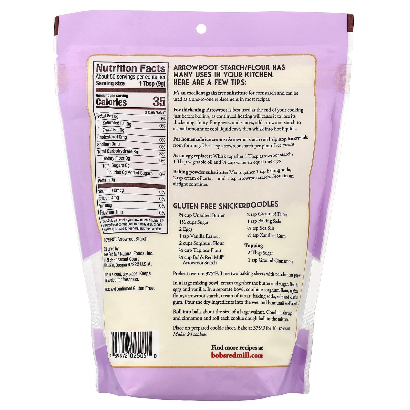 Мука Bob's Red Mill Arrowroot Starch/, 454 г — фото 2