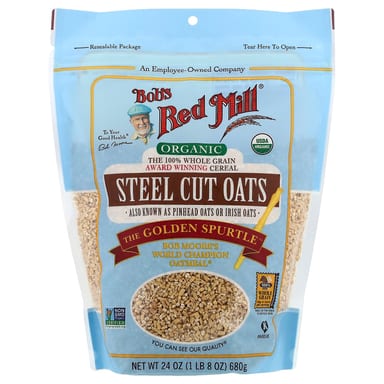 Овсяная крупа steel cut Bob's Red Mill Steel Cut Oats Whole Grain, 680 г