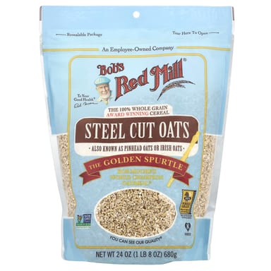 Овсяная крупа steel cut Bob's Red Mill Steel Cut Oats Whole Grain, 680 г