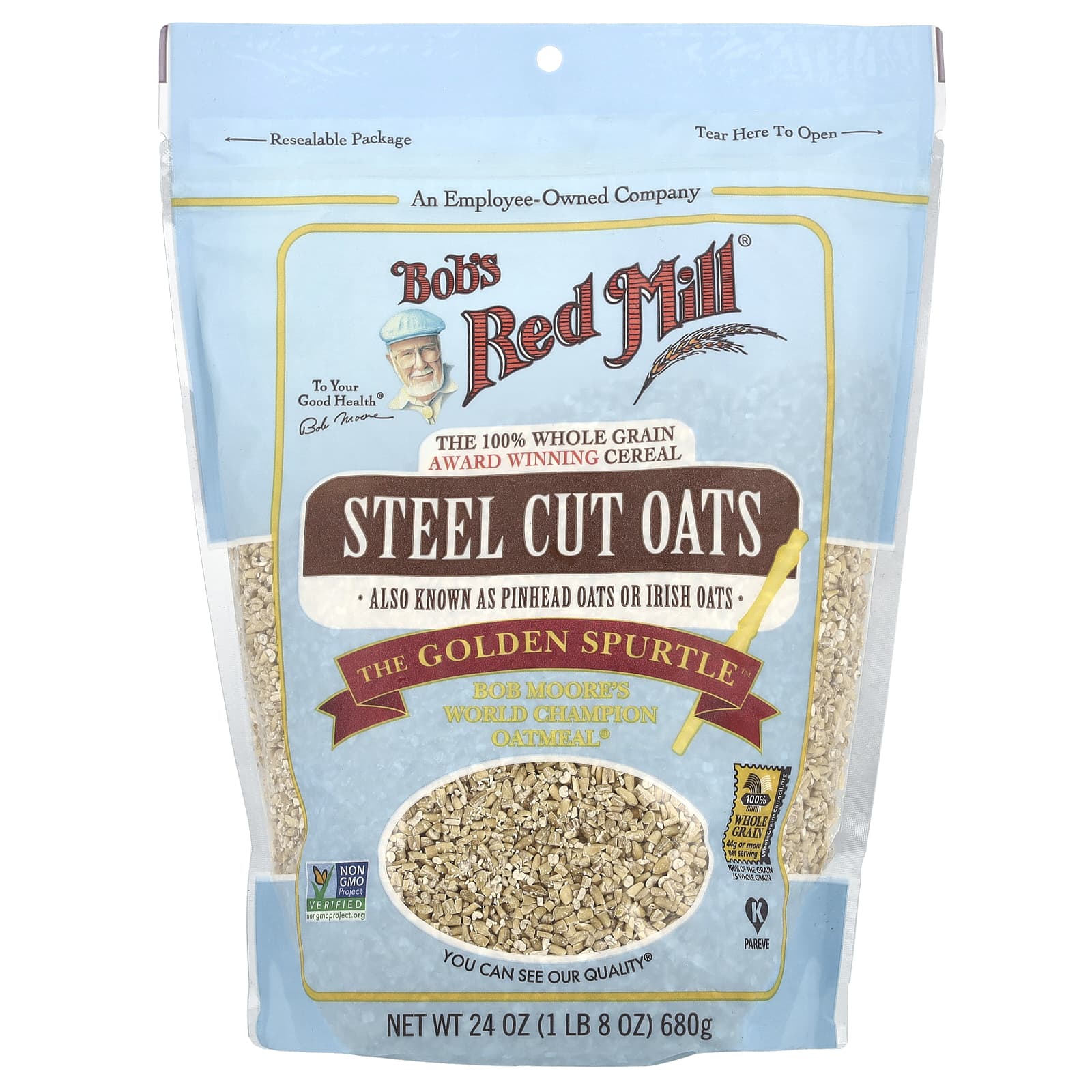 Овсяная крупа steel cut Bob's Red Mill Steel Cut Oats Whole Grain, 680 г